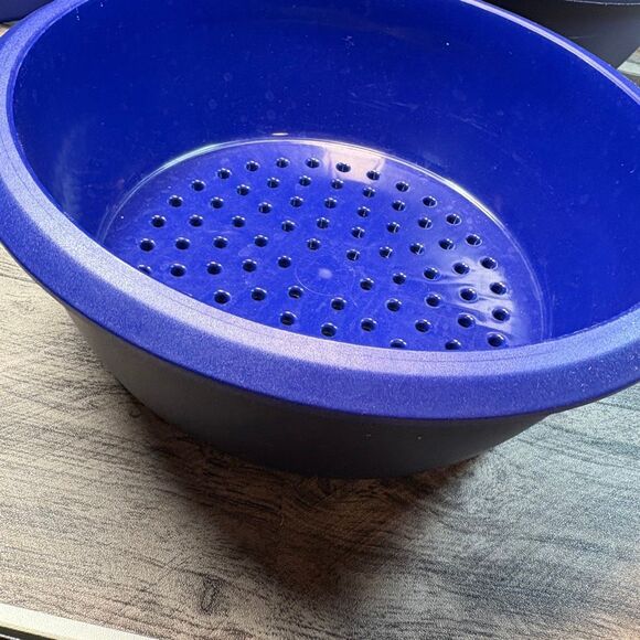 TupperWave Stack Steamer Cooker Microwave Blue / Purple 5-piece - Picture 5 of 9